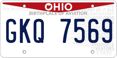 OH license plate GKQ7569