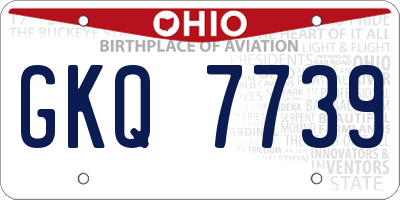 OH license plate GKQ7739
