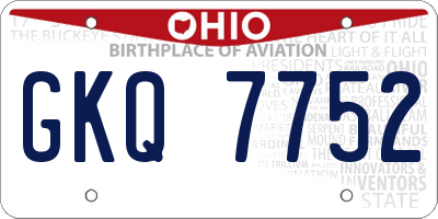OH license plate GKQ7752