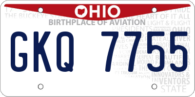 OH license plate GKQ7755