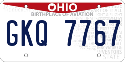 OH license plate GKQ7767