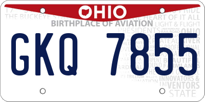 OH license plate GKQ7855