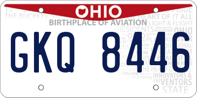 OH license plate GKQ8446