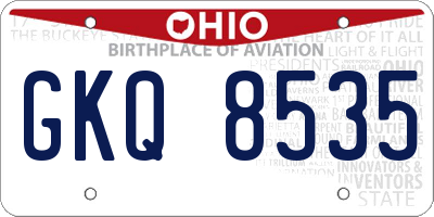 OH license plate GKQ8535