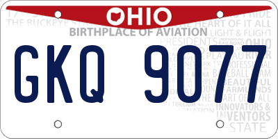 OH license plate GKQ9077