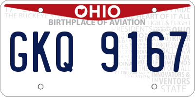 OH license plate GKQ9167