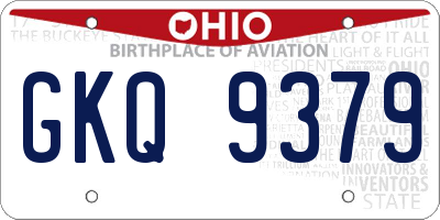 OH license plate GKQ9379