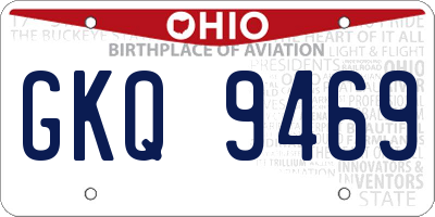 OH license plate GKQ9469