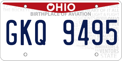OH license plate GKQ9495