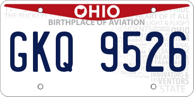OH license plate GKQ9526