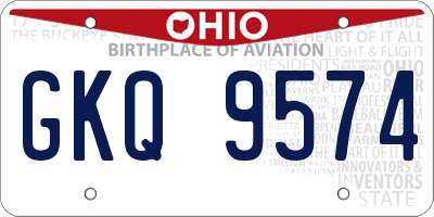 OH license plate GKQ9574