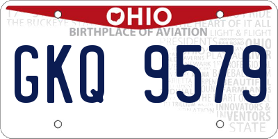 OH license plate GKQ9579