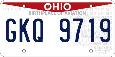 OH license plate GKQ9719