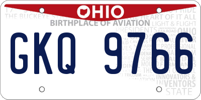 OH license plate GKQ9766