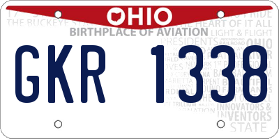 OH license plate GKR1338