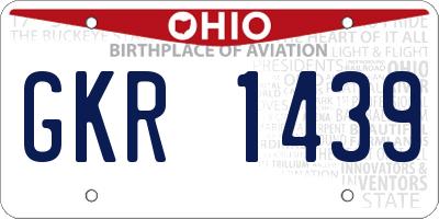 OH license plate GKR1439