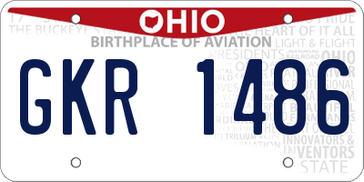 OH license plate GKR1486