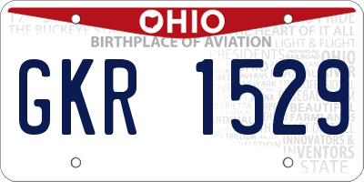 OH license plate GKR1529
