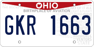 OH license plate GKR1663
