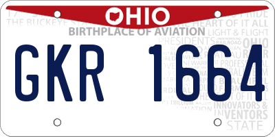 OH license plate GKR1664