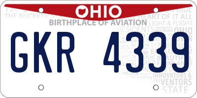 OH license plate GKR4339