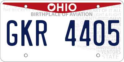 OH license plate GKR4405