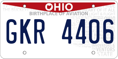 OH license plate GKR4406