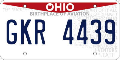 OH license plate GKR4439