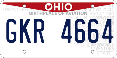 OH license plate GKR4664