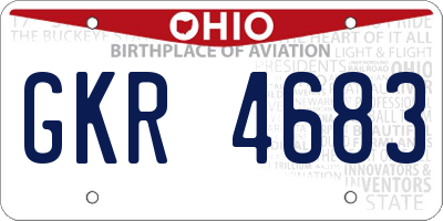 OH license plate GKR4683