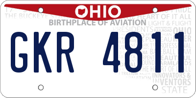 OH license plate GKR4811