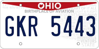 OH license plate GKR5443