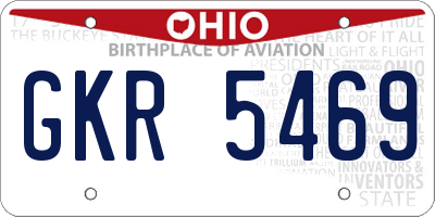 OH license plate GKR5469
