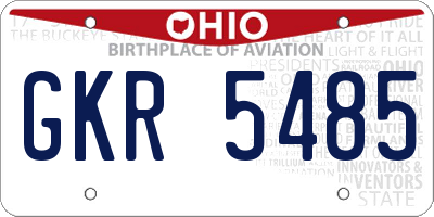 OH license plate GKR5485