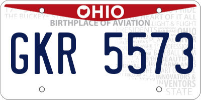 OH license plate GKR5573