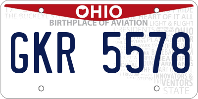 OH license plate GKR5578