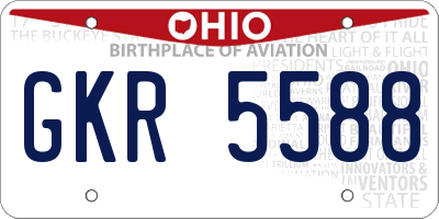 OH license plate GKR5588