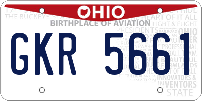 OH license plate GKR5661