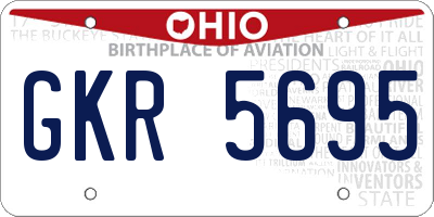 OH license plate GKR5695
