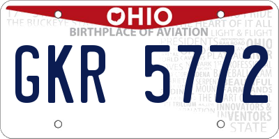 OH license plate GKR5772