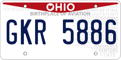 OH license plate GKR5886