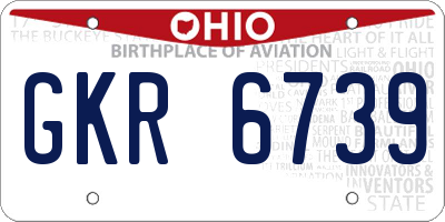OH license plate GKR6739