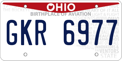 OH license plate GKR6977