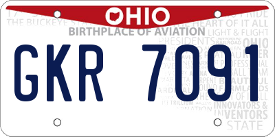 OH license plate GKR7091