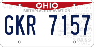 OH license plate GKR7157