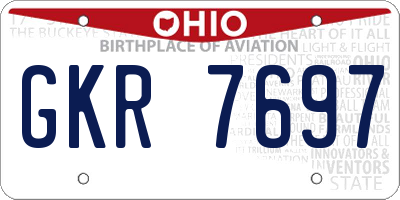 OH license plate GKR7697