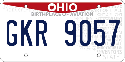 OH license plate GKR9057