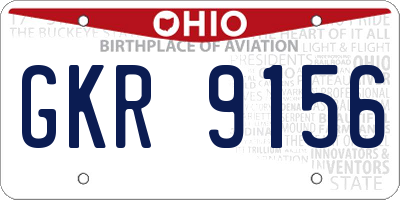 OH license plate GKR9156