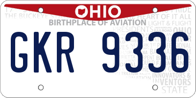 OH license plate GKR9336