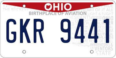 OH license plate GKR9441